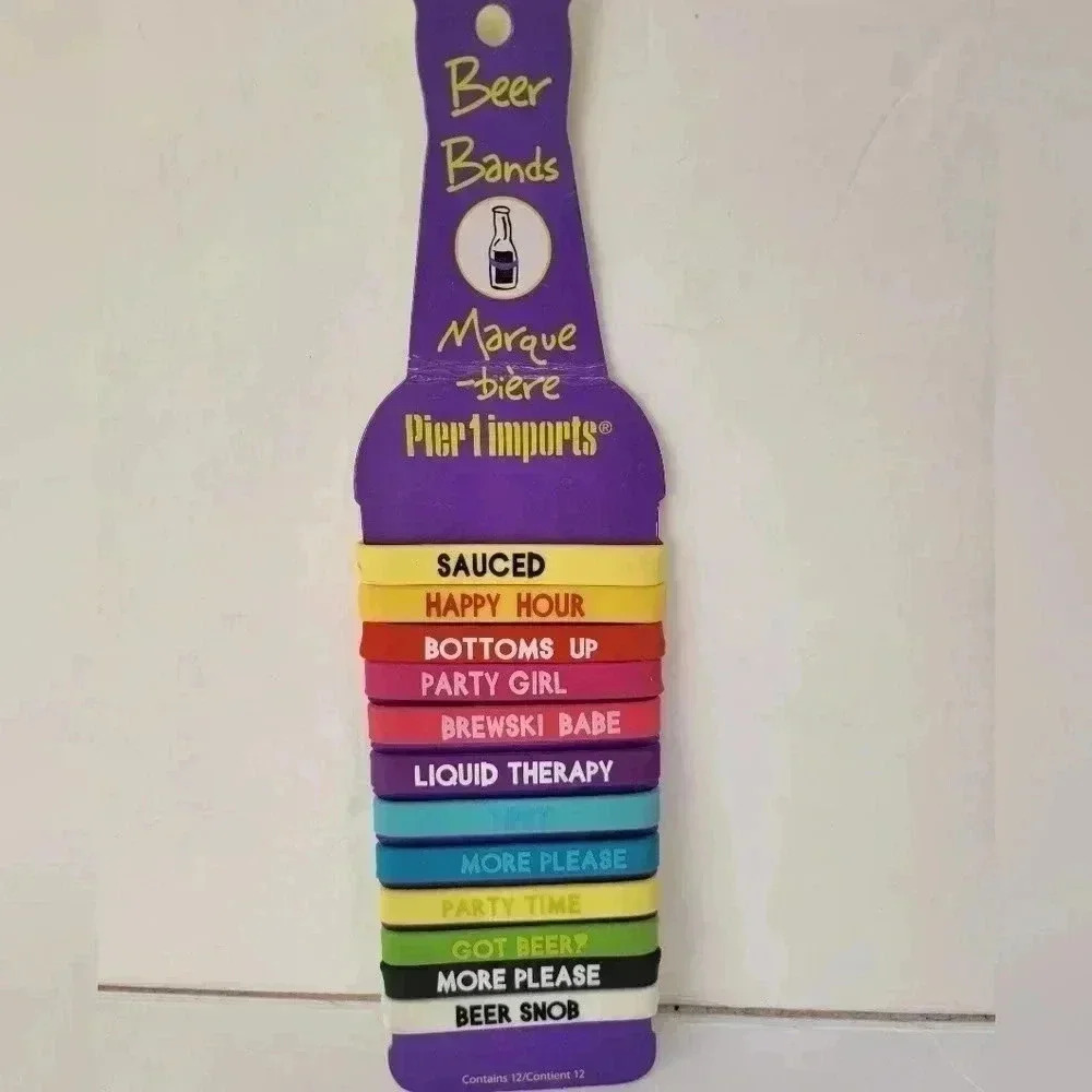 Pier 1 Beer/Bracelet Bands Set of 12 NWT